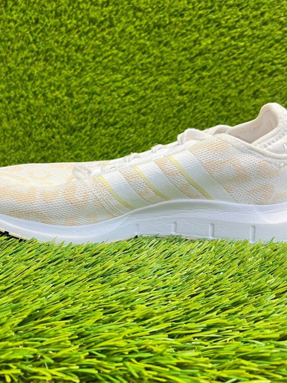 adidas Women’s White and Light Gold Athletic Sneakers - Picture 2 of 10